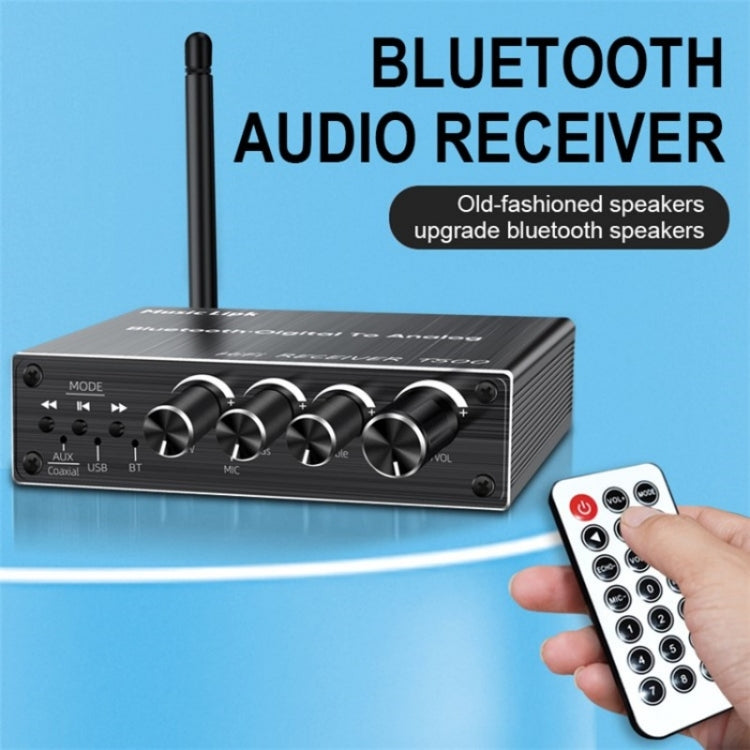 T500 Bluetooth 5.3 Audio Adapter U-Disk Mic Amplifier Speaker Converter with Remote Control by buy2fix