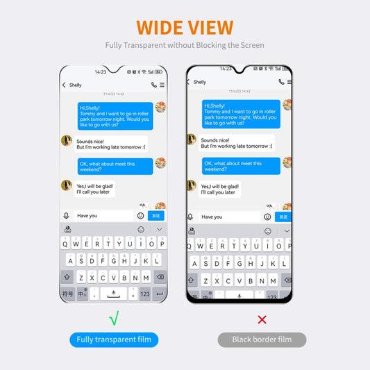 For OPPO A18 / A38 10pcs ENKAY 9H Big Arc Edge High Aluminum-silicon Tempered Glass Film by ENKAY