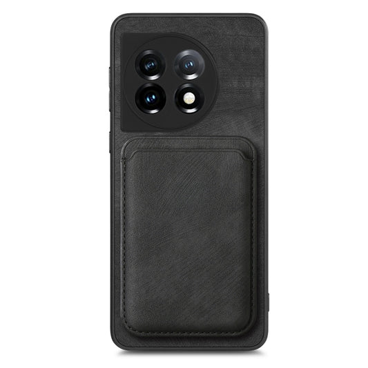 For OnePlus 12 5G Retro Leather Card Bag Magnetic Phone Case(Black) by buy2fix
