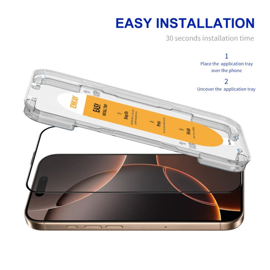 For iPhone 16 Pro Max ENKAY Easy Install High Alumina Silicon Full Glass Film by ENKAY