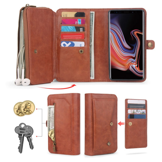 For Samsung Galaxy Note9 Multi-functional Zipper Wallet Leather Phone Case(Orange) - Galaxy Phone Cases by buy2fix | Online Shopping UK | buy2fix
