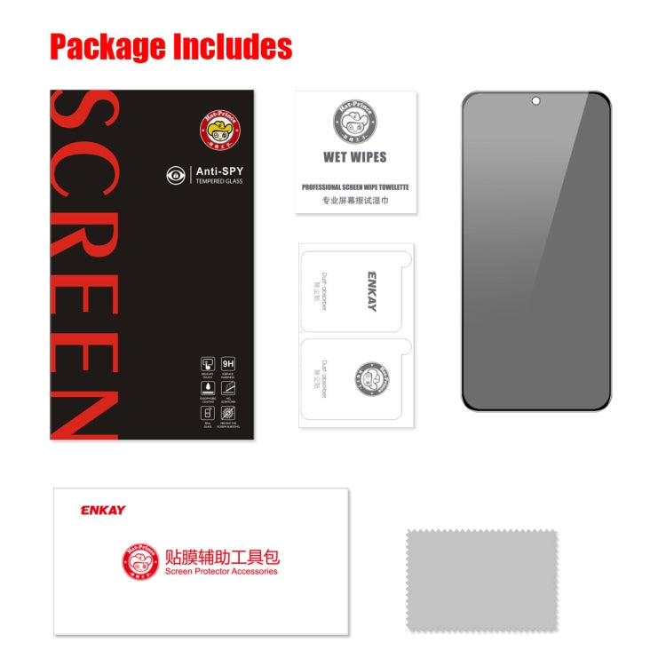 For Samsung Galaxy S23+ 5G ENKAY Hat-Prince 360 Degree Anti-peeping Privacy Full Screen Tempered Glass Film by ENKAY