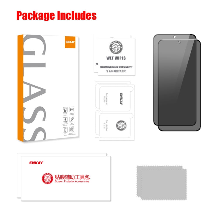For Samsung Galaxy S24 5G 2pcs ENKAY Hat-Prince 360 Degree Anti-peeping Privacy Full Screen Tempered Glass Film by ENKAY