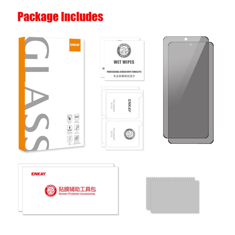For Samsung Galaxy A54 5G 2pcs ENKAY Hat-Prince 360 Degree Anti-peeping Privacy Full Screen Tempered Glass Film by ENKAY