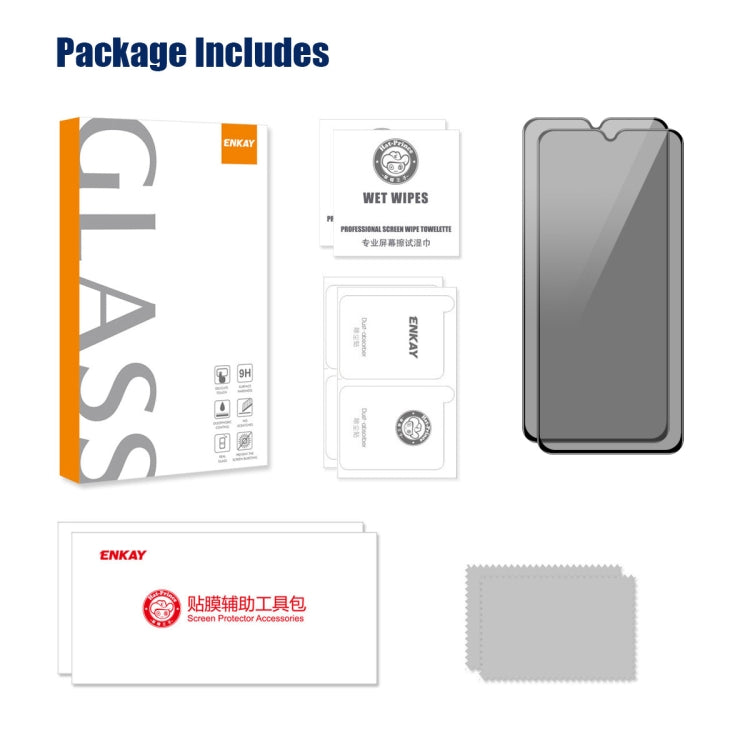 For Samsung Galaxy A24 5G 2pcs ENKAY Hat-Prince 360 Degree Anti-peeping Privacy Full Screen Tempered Glass Film by ENKAY