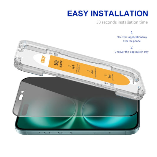 For iPhone 16 Plus ENKAY Easy Install Anti-peeping Privacy Full Screen Tempered Glass Film by ENKAY