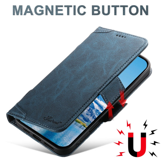 For iPhone 16 Plus SUTENI J07 Multifunctional Horizontal Flip Magsafe Leather Phone Case(Blue) by Suteni