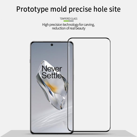For OnePlus 12 MOFI 9H 3D Hot Bending Tempered Glass Film(Black) by MOFI