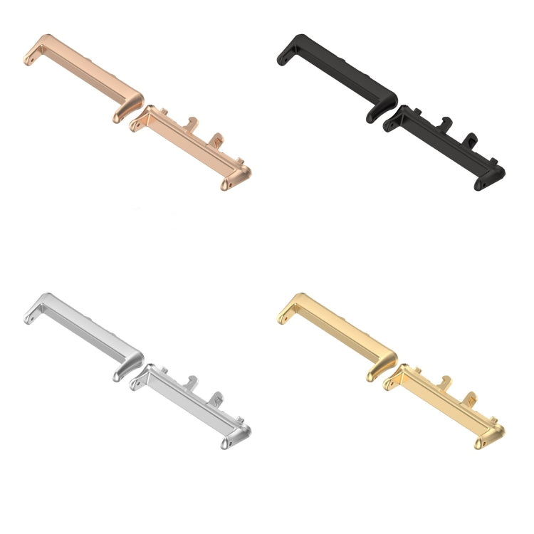 For Samsung Galaxy Fit 3 SM-R390 1 Pair Metal Watch Band Connector(Black) by buy2fix