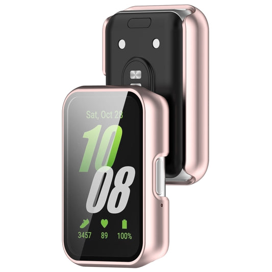 For Samsung Galaxy Fit 3 SM-R390 PC + Tempered Glass Film Integrated Watch Protective Case(Pink) by buy2fix