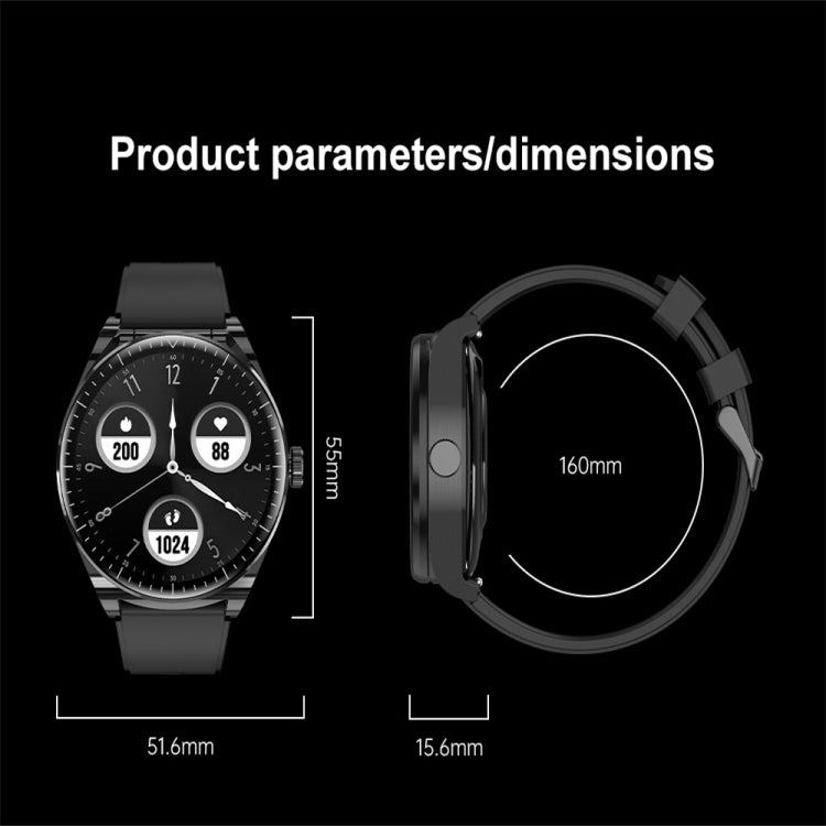 S9 1.53 inch Color Screen Smart Watch, Support Bluetooth Call / Heart Rate / Blood Pressure / Blood Oxygen Monitoring(Black) by buy2fix