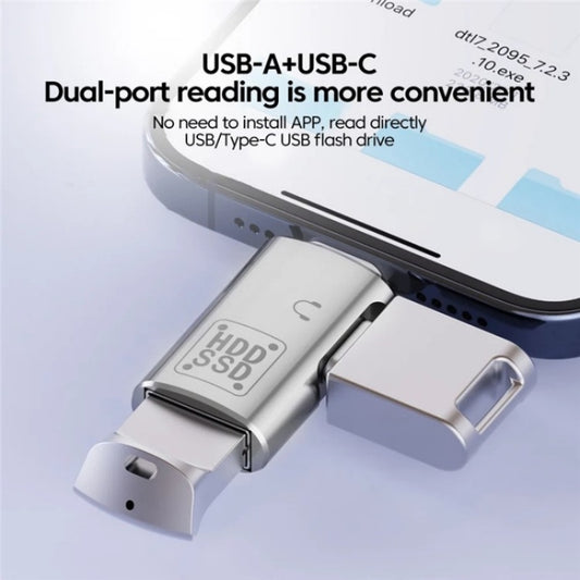JS-109 USB-C / Type-C to Type-C + USB 3.0 Converter OTG Adapter for Digital Headset and U-Disk(Silver) by buy2fix