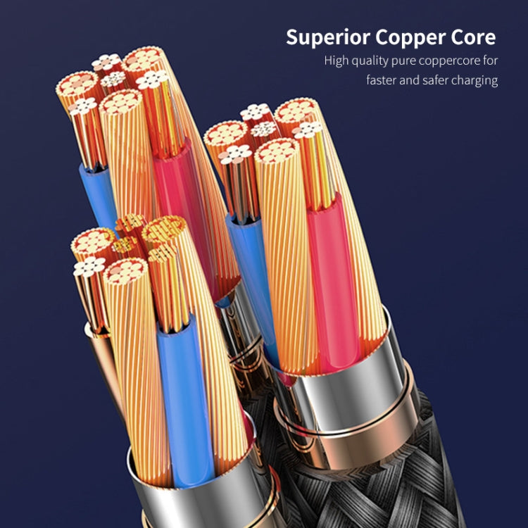 ENKAY 6-in-1 5A USB + Type-C to Type-C / 8 Pin / Micro USB Multifunction Fast Charging Cable, Cable Length:1.3m(Purple) by ENKAY