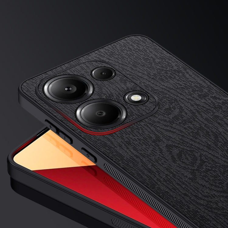 For Xiaomi Redmi Note 13 Pro 4G Tree Bark Leather Shockproof Phone Case(Grey) by buy2fix