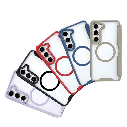 For Samsung Galaxy S24 5G MagSafe RFID Blocking Adsorption Flip Leather Phone Case(Red) by buy2fix