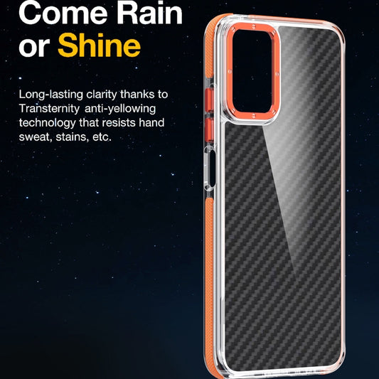 For Motorola Moto G Play 2024 Dual-Color Carbon Fiber Acrylic Hybrid TPU Phone Case(Black) by buy2fix