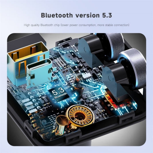 MT04 Car Bluetooth Adapter Type-C + USB Car Charger FM Transmitter HiFi Music MP3 Player by buy2fix
