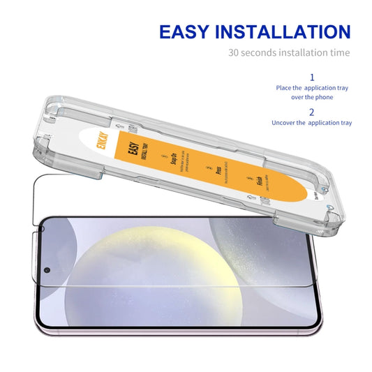 For Samsung Galaxy S24 5G ENKAY Easy Install 0.18mm High Alumina Silicon Full Glass Film, Support Ultrasonic Unlock by ENKAY