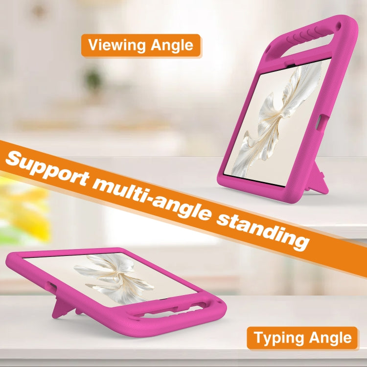 For Honor Pad 9 12.1 Handle EVA Shockproof Tablet Case with Holder(Rose Red) - Honor by buy2fix | Online Shopping UK | buy2fix