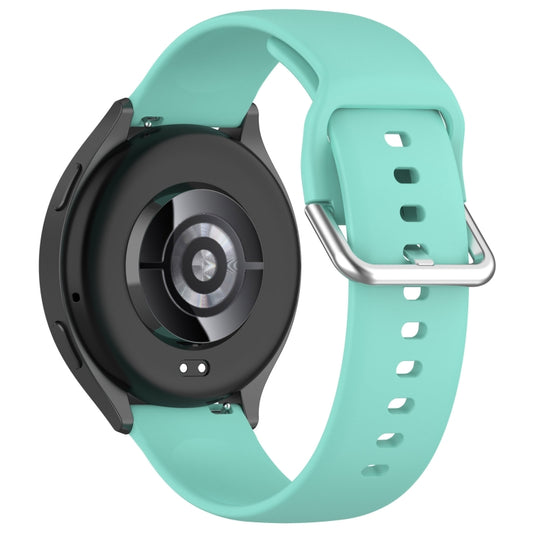 For Xiaomi Watch 2 Solid Color Metal Silver Buckle Silicone Watch Band, Size: L(Cyan) by buy2fix
