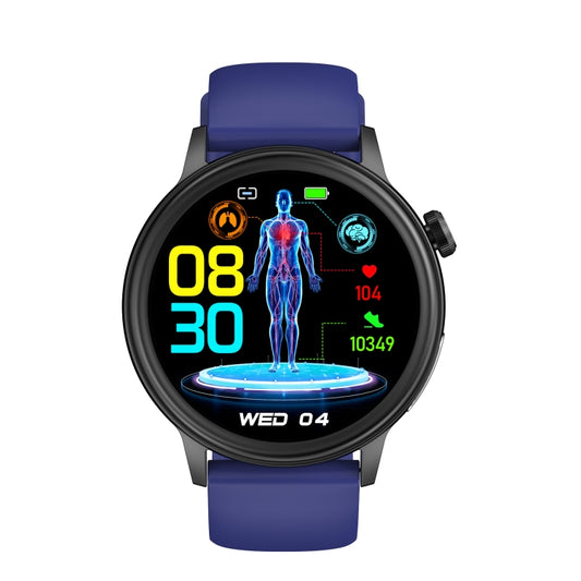 ET470 1.39 inch Color Screen Smart Watch Silicone Strap, Support Bluetooth Call / ECG(Blue) by buy2fix
