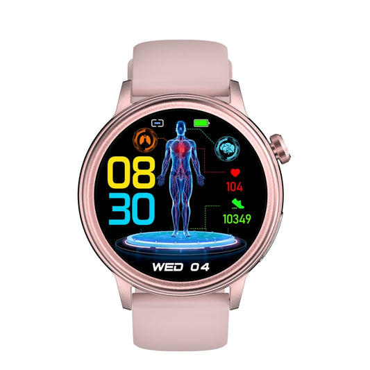 ET470 1.39 inch Color Screen Smart Watch Silicone Strap, Support Bluetooth Call / ECG(Pink) by buy2fix