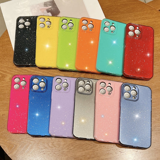 For iPhone 16 Pro Max Jelly Glitter Solid Color TPU Phone Case(Red) by buy2fix