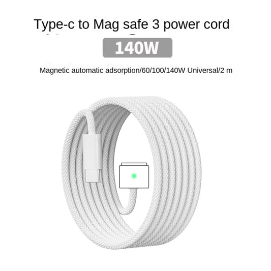 UK Plug 140W USB-C PD Power Adapter with Type-C to Magsafe3 Magnetic Charging Cable, Length: 2 m by buy2fix