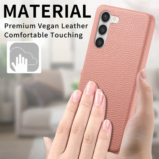For Samsung Galaxy S23 5G Litchi Oil Edge Leather Back Phone Case(Pink) by buy2fix