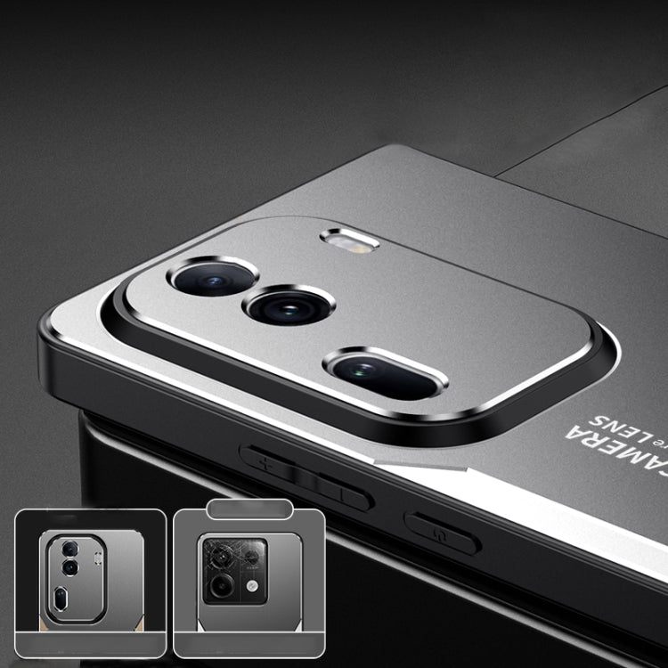 For OPPO Reno11 Blade Series TPU Hybrid Metal Phone Case(Red) by buy2fix