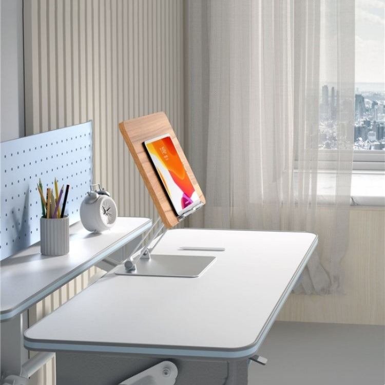 BG-4 Desktop Book Reading Bracket Aluminum Alloy +Wood Board Textbook Tablet Holder Stand by buy2fix