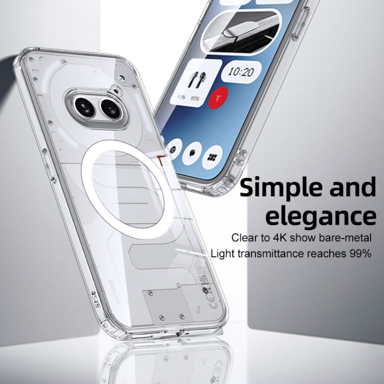 For Nothing Phone 2a MagSafe Armor Clear TPU Hybrid PC Phone Case(Scrub Black) by buy2fix