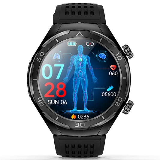 FD02 1.46 inch Color Screen Smart Watch, Support CES Sleep Aid / ECG Detection(Black) by buy2fix