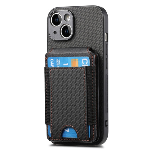 For iPhone 13 Pro Carbon Fiber Vertical Flip Wallet Stand Phone Case(Black) - iPhone 13 Pro Cases by buy2fix | Online Shopping UK | buy2fix