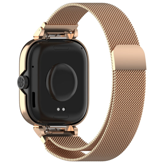 For CMF Watch Pro D395 Metal Frame + Milanese Integrated Magnetic Watch Band(Rose Gold) by buy2fix