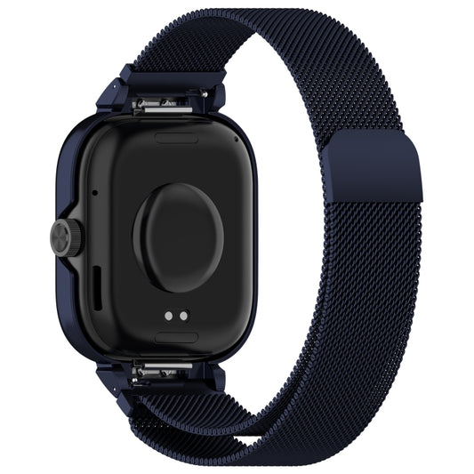 For CMF Watch Pro D395 Metal Frame + Milanese Integrated Magnetic Watch Band(Blue) by buy2fix