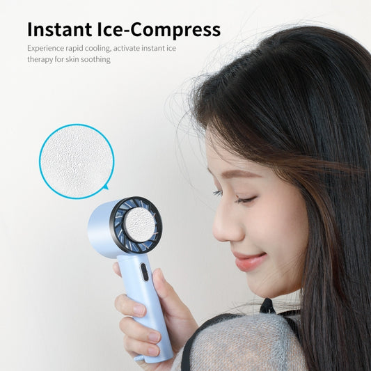 ENKAY Hat-Prince Handheld Mini Portable Cold Compress Cooling Fan(Blue) by ENKAY