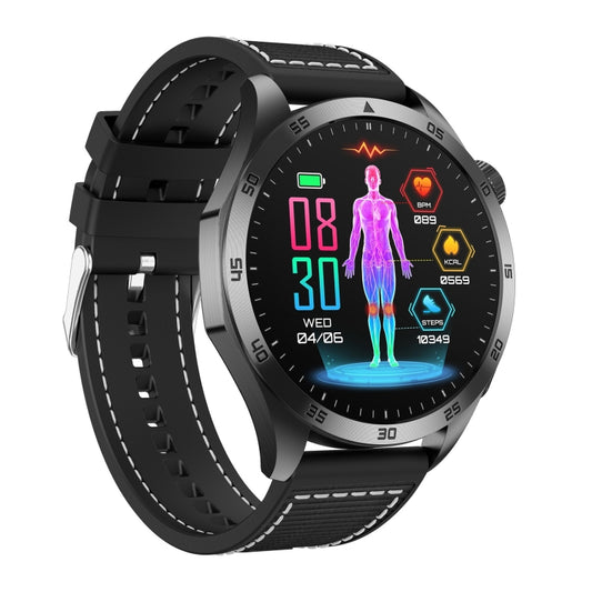 ET485 1.43 inch Color Screen Smart Watch Nylon Strap, Support Bluetooth Call / ECG(Black) by buy2fix