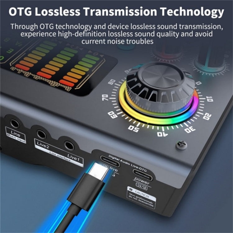 C100 Live Streaming Recording Karaoke Sound Card Mobile Audio Mixer by buy2fix