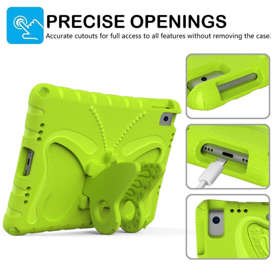For iPad 10.2 2021 / 2020 / 2019 Butterfly Bracket EVA Shockproof Tablet Case(Grass Green) - iPad 10.2 Cases by buy2fix | Online Shopping UK | buy2fix