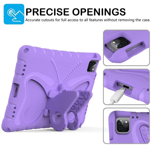For iPad Pro 11 2022/2021 Butterfly Bracket EVA Shockproof Tablet Case(Light Purple) - iPad Pro 11 (2022/2021) Cases by buy2fix | Online Shopping UK | buy2fix