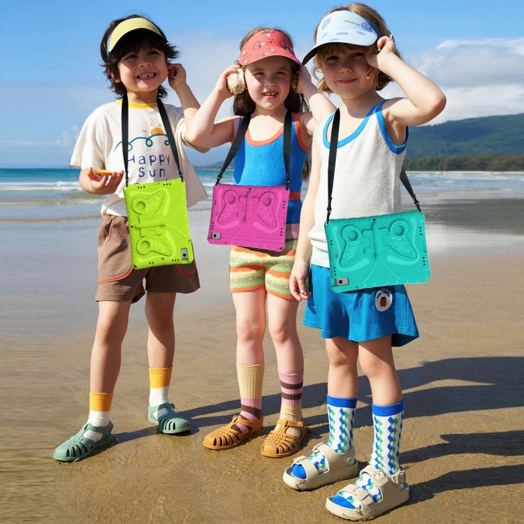 For iPad Pro 11 2025 / 2024 Butterfly Bracket EVA Shockproof Tablet Case(Light Blue) by buy2fix