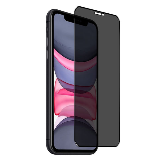 For iPhone 11 / XR NORTHJO A++ 28 Degree Privacy Full Glue Silk Printing Tempered Glass Film - iPhone 11 Tempered Glass by NORTHJO | Online Shopping UK | buy2fix