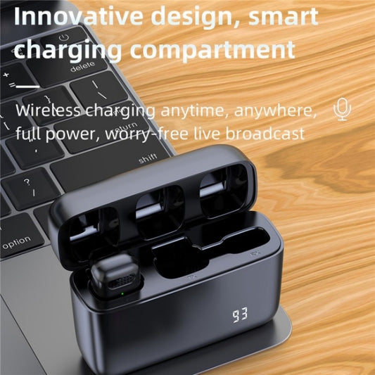 K13 2 in 1 Lavalier Wireless Microphone with USB-C / Type-C Receiver & Charging Station by buy2fix