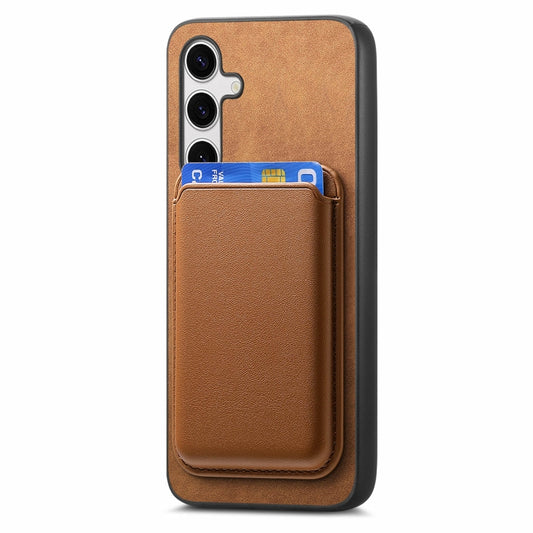 For Samsung Galaxy S25+ 5G Retro Magsafe Card Bag PU Back Cover Phone Case(Brown) by buy2fix