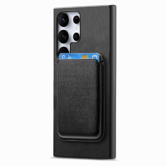 For Samsung Galaxy S25 Ultra 5G Retro Magsafe Card Bag PU Back Cover Phone Case(Black) by buy2fix
