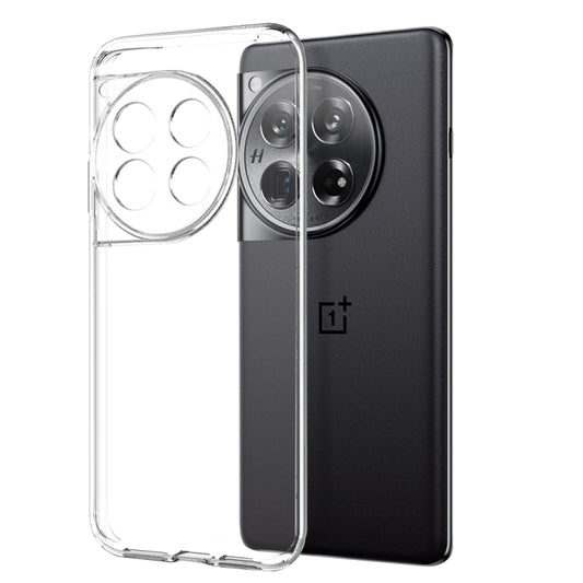 For OnePlus 12 5G NORTHJO Transparent TPU Phone Case with Tempered Glass Film(Transparent) by NORTHJO