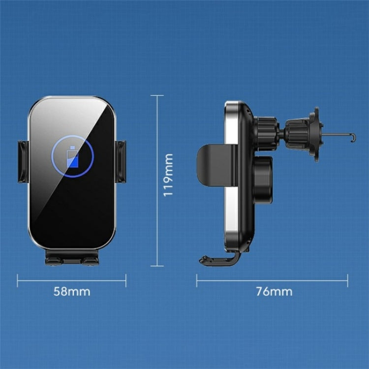 X10 15W Wireless Fast Charging Car Phone Navigation Holder(黑色) by buy2fix