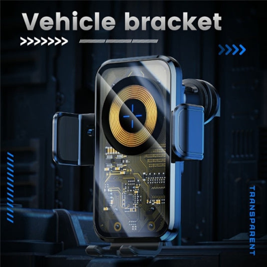 X11 15W Fast Charger Car Air Vent Hook Wireless Charger Intelligent Induction(Silver) by buy2fix