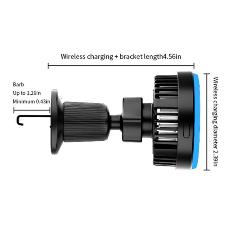 T2 Vehicle Air Vent Phone Charging Stand Magnetic Wireless Colorful Light Charger by buy2fix